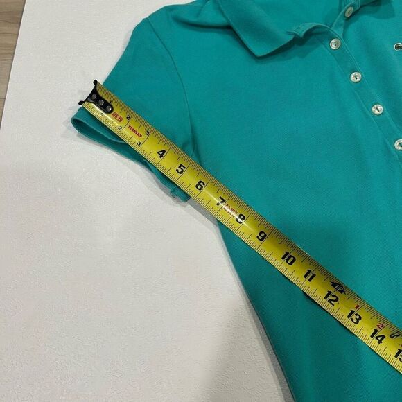 Lacoste Classic Fit Polo Shirt Teal Green Size 46 - Picture 9 of 9